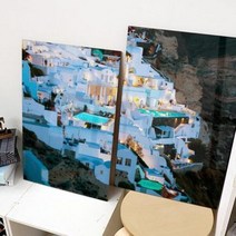 아트박스/꾸밈 ch694-아크릴액자_분할산토리니2, 3.분할산토리니2-좌측하단