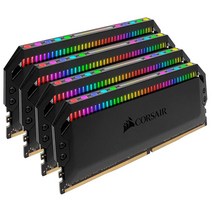 커세어 Corsair 도미네이터 플래티넘 RGB 64GB (4x16GB) DDR4 3600 (PC4-28800) C18 1.35V AMD 최적화 메모리 - 블랙 164269