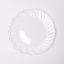 [바보사랑] 칼라 파티접시 라운드 19cm-투명(6입), 19cm, 상세 설명 참조