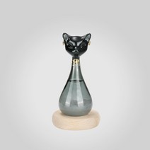 대영박물관 가이아 앤더슨 캣 날씨에 따라 변하는 스톰글라스 유리병 (날씨알리미), 검은고양이