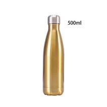 dengcardRoad 야외에서요 스포츠 주전자요 스테인리스 스틸입니다. 보온병, 500ml, 금빛