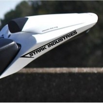 STARK INDUSTRIES 스티커 오토바이 바이크 튜닝 데칼 스티커, STARK INDUSTRIES 블랙, 1개