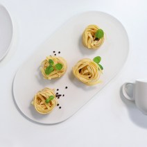 코지테이블 위즈라인 무광 타원접시 2호, 화이트