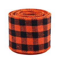 선물상자 리본 포장박스 인쇄 삼베 트리 화환 격자 활 와이어 가장자리, 5.5 Grid width 1cm - width 63M
