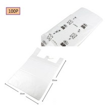 4호)뻣뻣한 비닐봉투 하얀 약국 식료품점 봉지 100P