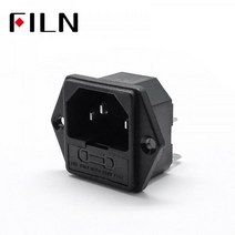 AC-04 전원 소켓 퓨즈 스위치 커넥터 플러그 3 핀 10A 250VAC, 01 10A 250VAC