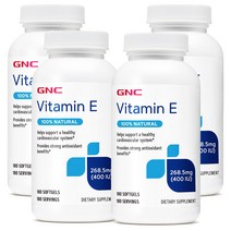 [4개 SET] GNC 네츄럴 비타민 E 400IU 180정 (캡슐) GNC Natural Vitamin E 400IU 180caps, 1개