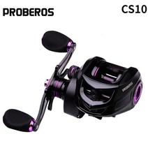 PROBEROS 낚시 릴 7.2:1 고속 10KG 최대 드래그 베이트 캐스팅 릴 금속 스풀 베이트 캐스팅 릴 12 레벨 마그네틱 브레이크, 왼손, CS10 시리즈
