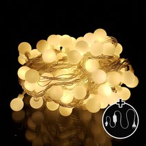 탄탄 LED 100구 AC220V 연결 크리스마스 앵두전구 (1개) + 무점멸잭 (1개) 세트, 투명선/전구색