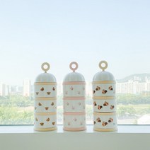 돗투돗 호박마차 휴대용 3단 분유케이스