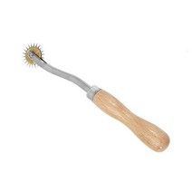 MIUSIE 톱니 모양 가장자리 패턴 트레이싱 휠 러시드 리미티드 바이어스 테이프 바느질 발 품질 트레이서 휠 바늘, Wood Handle