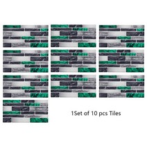 평면 대리석 엠보싱 타일 스티커 10 개 주방 오일프 욕실 테이블 홈 데코 광택 표면 껍질 & 스틱 벽, 20 MZ-5-029_01 10cmX20cmX10pcs