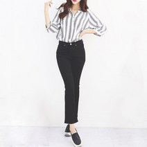 이노뱅크 n.1028 일자핏 스트레이트 블랙진 INO448B