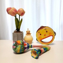 원목 나무 음악 악기 초등 만들기 키트 3종 세트 마라카스 피리 탬버린, 악기 3종 세트