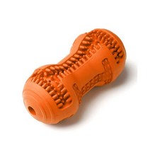 KYJX 910033 강아지 츄어 장난감 고무 인터랙티브 뼈 치아 세척 잇몸 마사지 반려동물 모양 소형 중형견용 오렌지