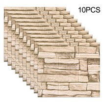 대리석타일 3D 자가 접착 타일 벽 스티커 10 개입 거품 패널 350x300mm 부엌 침실 거실, [02] 2