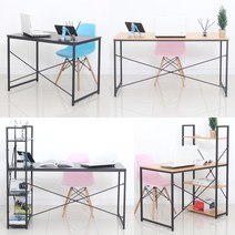 베스트렉 컴퓨터 책상 모음, D401_루지1460_선반, 블랙/블랙