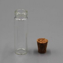 초 미니 밀폐 콜크 코르크 마개 공병 샘플병 유리 병, 1개
