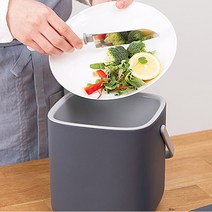 음식물 쓰레기통 수거통 잔반통 짬통 밀폐 냄새차단, 색상, 다크그레이