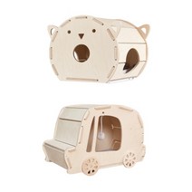 세이펫 반려동물 원목집 캣타워 호환가능, 원목자동차하우스