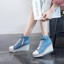 오르난 여성 웨지힐 캔버스화 키높이 Z7Y2117