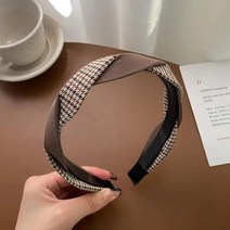 단발묶기 보브단발 붙임머리스타일링 Pu 가죽 꼰 머리띠 커피 베이지 블랙 트위스트 여자 헤어 밴드 악세서리, [08] style 2-coffee, [08] style 2-coffee