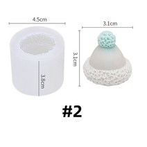 초콜릿 몰드 Aomily귀여운 모자 모양 케이크 실리콘 크리스마스 파티 퐁당 캔디 수지 클레이 스 블록 비누 베이킹, [02] 2