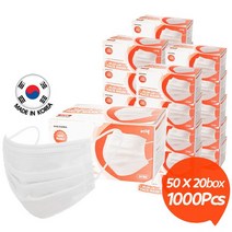 국산 업소용 미쉘 덴탈마스크 1000매 일회용 숨쉬기 편한 일터 작업장 위생 성인 비말차단, 미쉘 덴탈마스크 1000매_랜덤