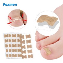 발가락 교정기 Pexmen 10/20/50/100Pcs 자란 발톱 교정 풋 케어 키트 교정기 페디큐어 도구 발가락 손톱 패드, 10Pcs-1Sheet