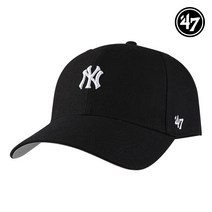 [쇼핑엔티] 47브랜드 뉴욕양키스 MLB 남자 여성 엠엘비 볼캡 야구 모자 B-BRMPS17WBP-BKA, B-BRMPS17WBP-BKA:OSFA, 색상:B-BRMPS17WBP-BKA / 사이즈:OSFA