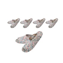 키키디 퀼트 면실내화 천슬리퍼 거실화 5P, 줄리아핑크 5P