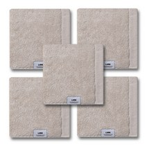 라임데일리 오가닉 호텔수건 40수 코마사 200g 5P, 베이지, 5개