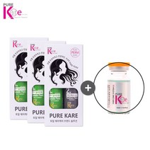 퓨어케어 젤라틴펌 120ml X 3병 + C2앰플 1병 펌제 미용실 파마약 남자파마 할머니파마 어린이펌 셀프펌 셀프파마 s컬 c컬, 3set