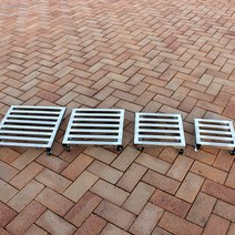 스테인리스 이동용 밀차 사각 원예 화분 수레 대차, 30x30cm