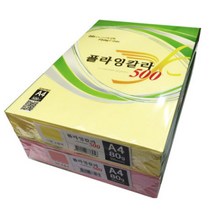 삼원 플라잉칼라500 A4용지 80g 500매입 OA용지 색지 종이, 10번 연못색