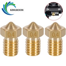 Kingroon 10pcs v5 v6 e3d 노즐 0.2 0.3 0.4 0.5 0.6 0.8 1.0mm 3d 프린터 부품 m6 스레드 1.75mm 3mm 필라멘트 용 모든 금속, 1.0mm 1.75mm