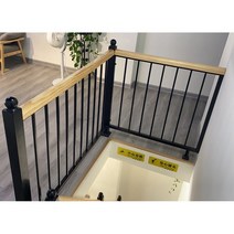 나무 원목 실내 우드 안전 난간대 손잡이 주택 계단 복층 2 3 층 단독 하우스, E타입(가로100CM 세로90CM)