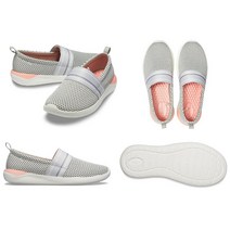 [국내정식매장] 크록스 [CROCS] 205727-115 라이트라이드 메쉬 슬립온 우먼 (펄화이트)