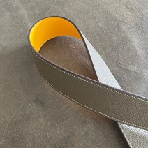 가죽공예 재료 부자재 피코틴 켈리 백 숄더 스트랩 토고 소가죽 Etoupe 색상 차단 디자인 스틸 버클 가방, 02 Silver buckle_03 90cm