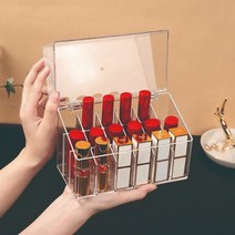 인트롤리 화장품 보관 진열 투명 립스틱 정리함, 1개