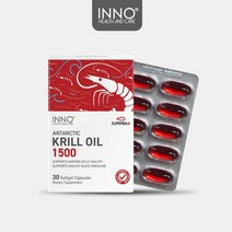 Inno Health & Care 뉴질랜드 정품 이노 헬스앤케어 프리미엄 남극크릴오일 1500 30소프트겔, 1개, 30정