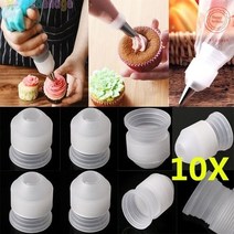 모나카깍지 앙금 플라워 벚꽃 깍지 짤주머니 베이킹 재료 패션 10pcs 착빙 배관 노즐 팁 변환기 커플러 과자 도구 케이크 장식 홈 팁, 10개
