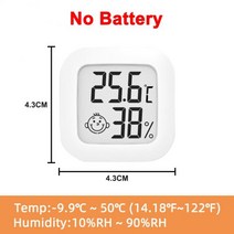 기상관측기 풍속계 장비 디지털 온도기 습도기 날씨 샤오미-미니 LCD 디지털 온도계 습도계 실내 전자, 한개옵션1, 01 White
