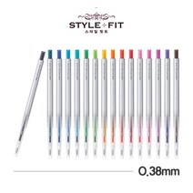 유니 스타일핏 단색 스타일 0.38mm (UMN-139-38), 베이비핑크, 1개