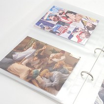 무지 포토카드 인생네컷 폴라로이드 사진 바인더 앨범 스크랩 속지 30장, 바인더 앨범 ( 4칸 / 속지 30장 )