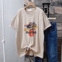 상상그이상 여성용 국내제작 하드락 반팔티셔츠 빅사이즈 탄탄한 면원단 유니크한 프린팅 티셔츠 임산부 반팔티 추천 홈웨어룩 가볍게 입기 좋은 티셔츠