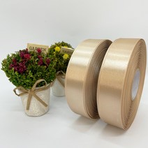 포장 리본 끈 제이제이리본 고밀도주자 45M 2롤 (10mm 15mm), 15mm, 베이지