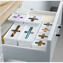 십자 정리함 비닐 빨대 위생장갑 소품 정리함 십자 케이스, 사각