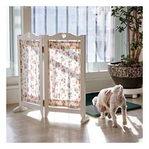 [까사라움] 강아지 배변판 가리개 다용도 원목 올 패브릭 타이니 파티션, 상세 설명 참조