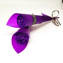 카네이션 모양의 비누 장식 꽃 꽃잎 목욕 에센셜 오일 발렌타인데이 선물 5 개, purple+10pcs
